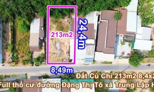 Đất MT Đặng Thị Tô (8X24)GIÁ 400TR NỞ HẬU, TRUNG LẬP HẠ, CỦ CHI !!!!