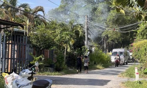 Bán gấp đất sổ hồng riêng 7x36m nở hậu 9m mặt đường Nguyễn Thị Bi, xã Tân Phú Trung giá 430 triệu
