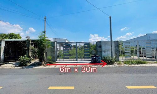 Lô đất (6x30m) sát bên chợ Việt Kiều, xã Tân Thông Hội, Củ Chi. Đường nhựa 10m