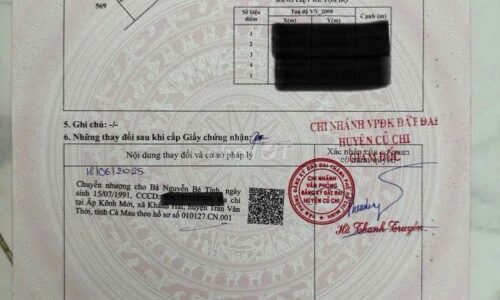 BÁN ĐẤT 100% THỔ CƯ,MẶT TIỀN ĐƯỜNG PHẠM THỊ THÀNG–PHƯỚC HIỆP –CỦ CHI